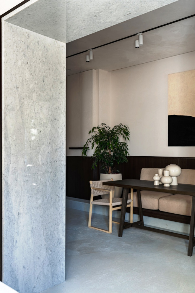 Софт-минимализм на мраморной кухне