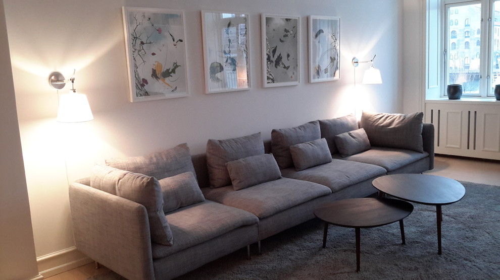 Inspiration for a modern living room in Copenhagen.
