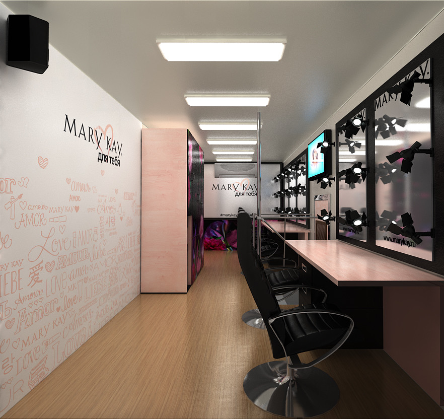 Офрмление гримерных Mary Kay