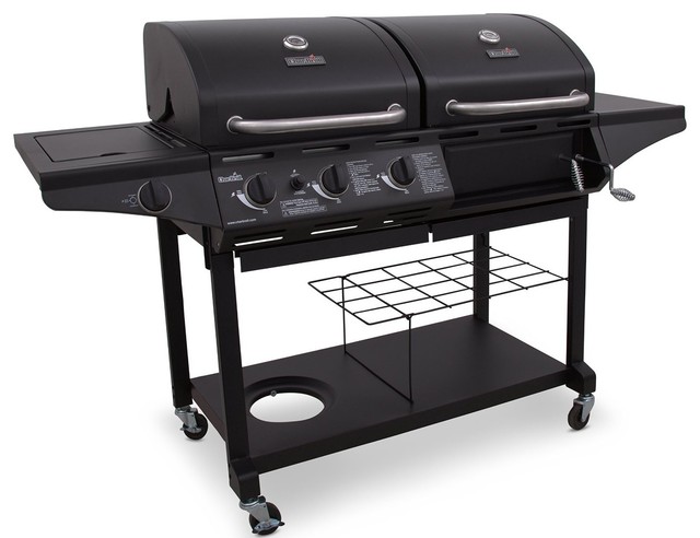 Char Broil 463714514 Gas Charcoal Grill With Side Burner Black