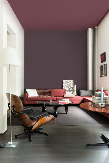 Striking Ceiling transitional-living-room