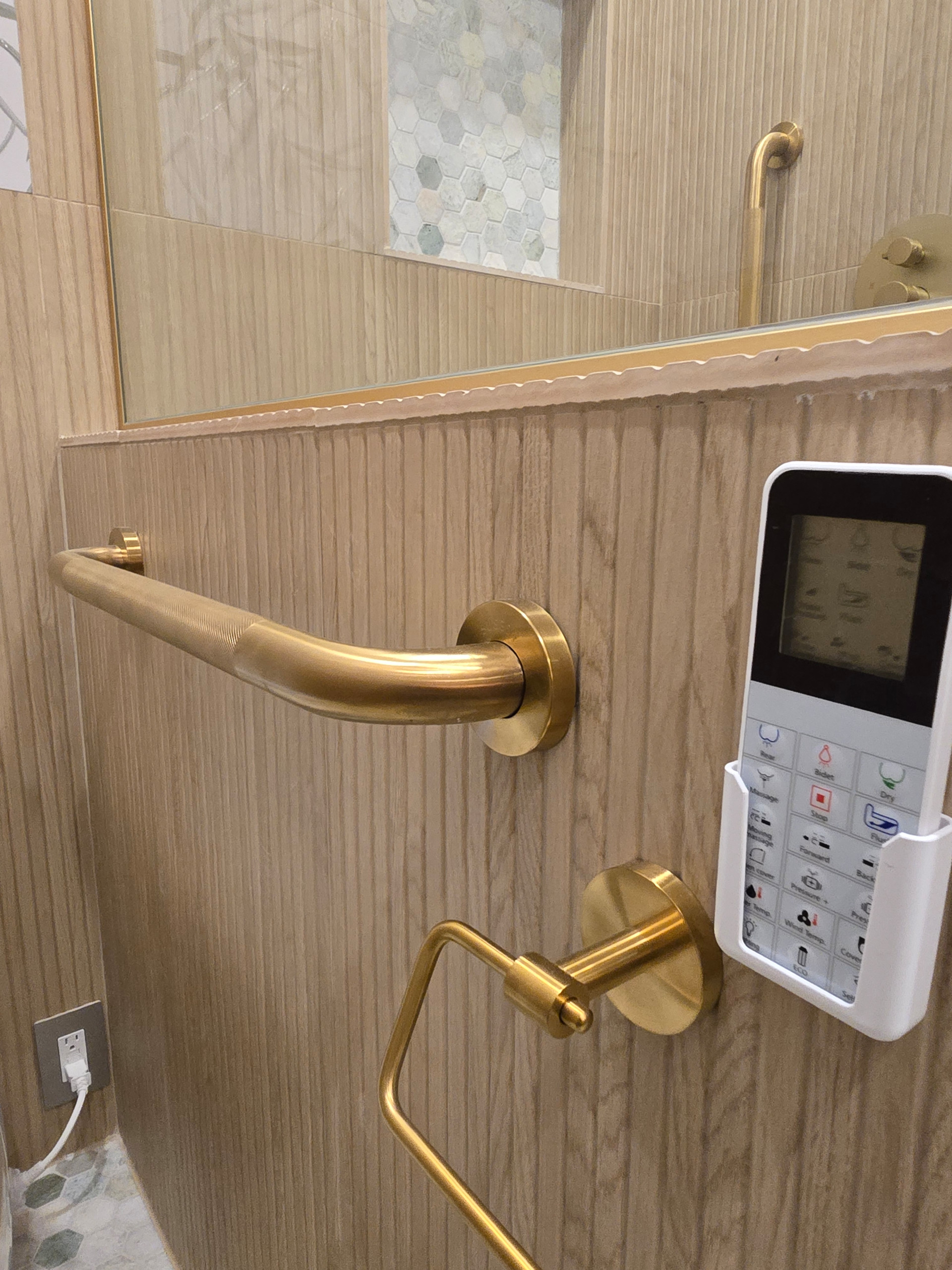 Powder room transformed to Full 1st Floor Bathroom with walk-in shower