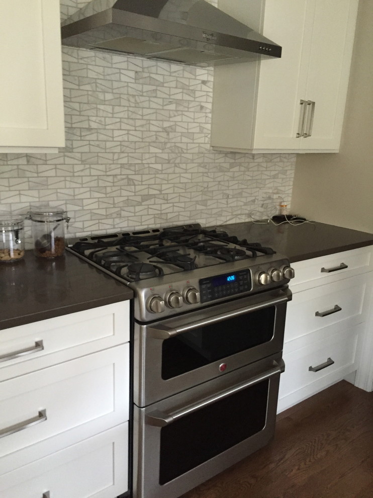 Advice on how high to tile behind range/hood