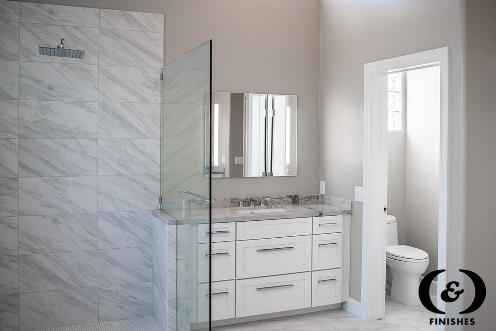 Transitional home design photo in Phoenix