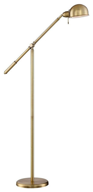 Antique Brass Led Floor Lamp Transitional Lamps By Lsw Antique Brass Led Floor Lamp