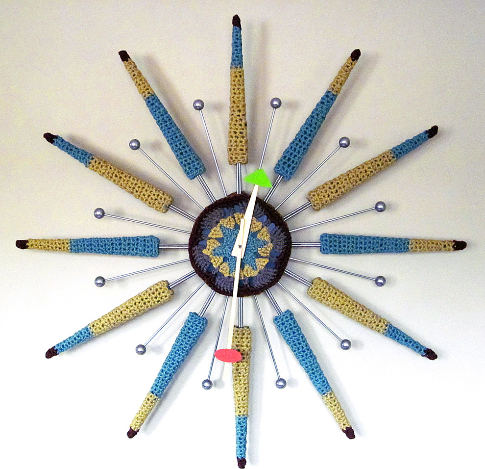 Half-Nelson Crochet Covered Wall Clock