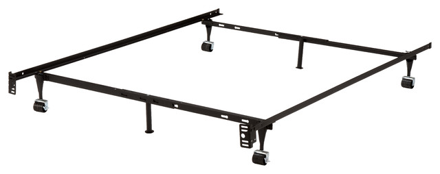 Freya Metal Adjustable Bed Frame With, Brookside Heavy Duty Steel Bed Frame Metal Rails Queen