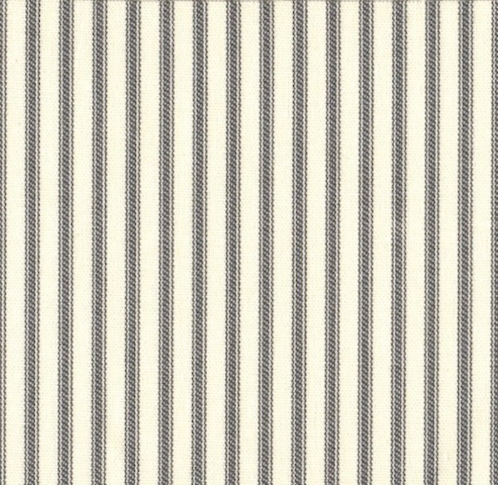Round Tablecloth with Topper in French Country Brindle Gray Ticking Stripe, Gray
