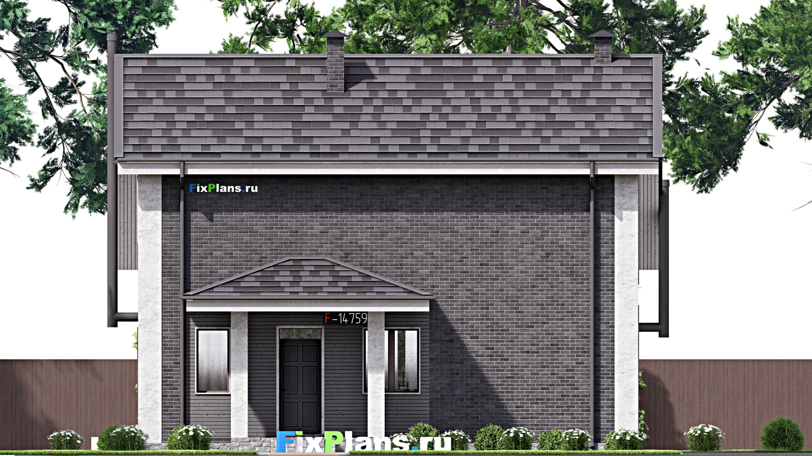Проект дома с мансардой 11х12 м S108м2 F-14759