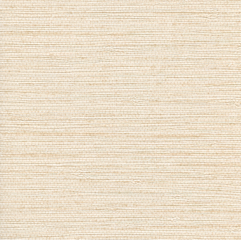 White Seagrass Wallpaper Contemporary Wallpaper by Brewster Home Fashions Houzz