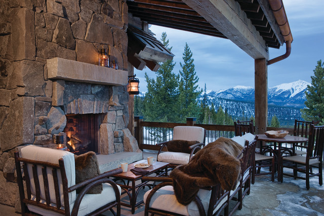 Elk Ridge Lodge rustik-traedaeck