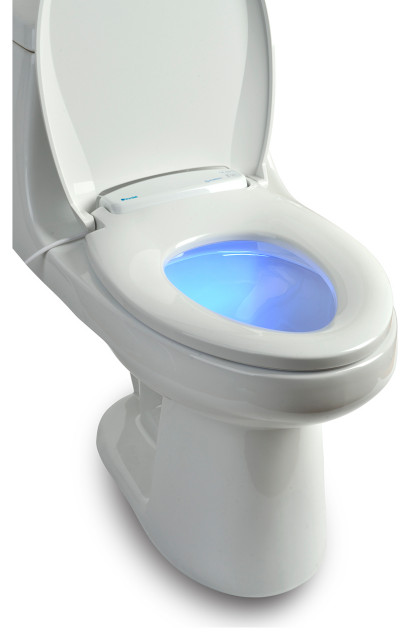 Brondell L60-EW LumaWarm Heated Nightlight Toilet Seat Elongated White ...