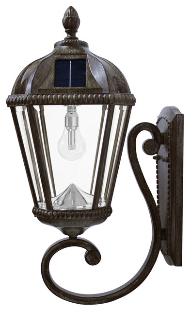 Royal Solar Light With Gs Led Bulb Wall Mount Royal Solar Light With Gs Led Bulb Wall Mount Weathered Bronze Traditional Outdoor Lights And Sconces By Gama Sonic