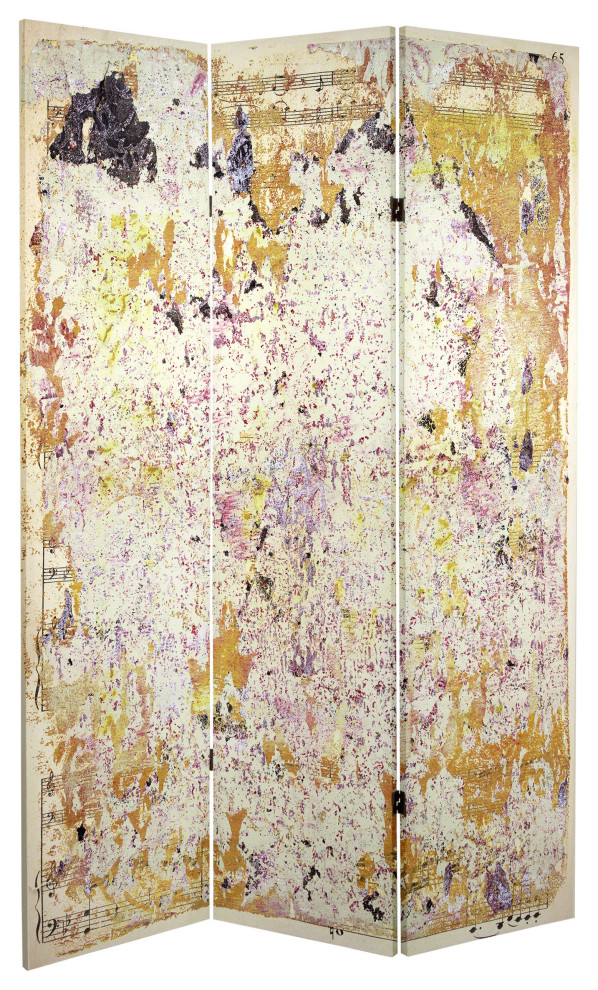 6' Tall Bebop Canvas Room Divider Contemporary Screens And Room