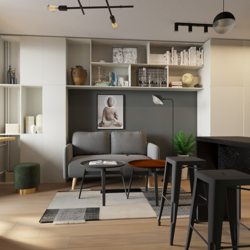 Студия в скандинавском стиле в ЖК "Я романтик"