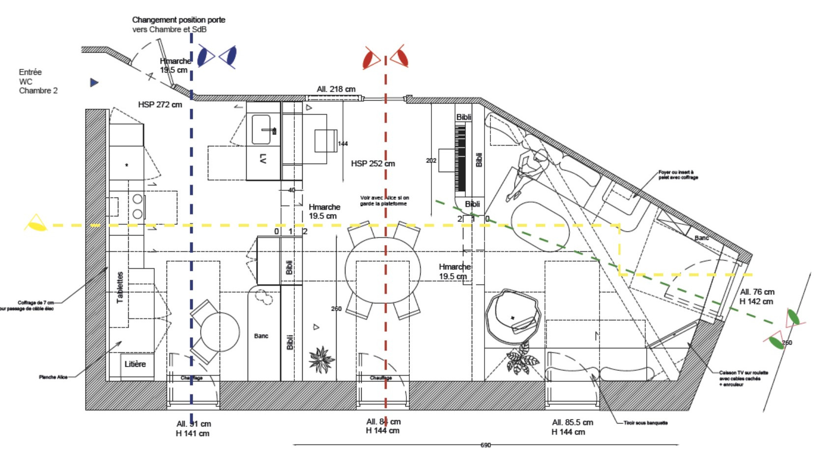 Rénovation d'un appartement mansardé