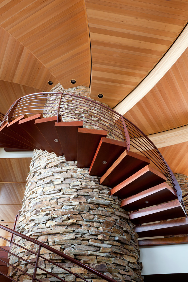 Inspiration for a modern staircase in Portland.