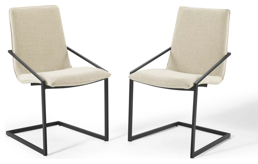 Pitch Dining Armchair Upholstered Fabric Set of 2 Transitional