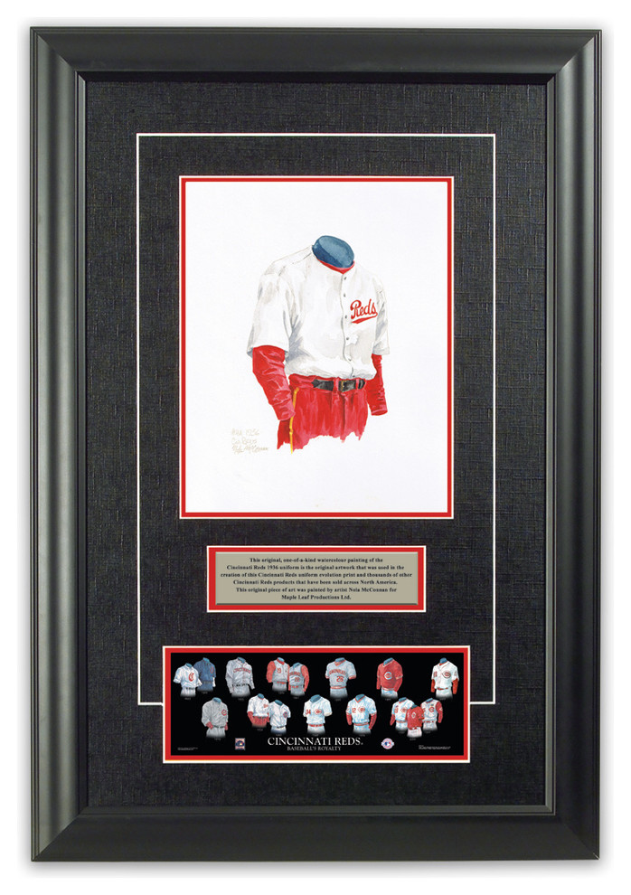 Original Art of the MLB 1936 Cincinnati Reds Uniform Traditional