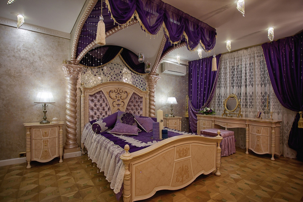 This is an example of an asian bedroom in Moscow.