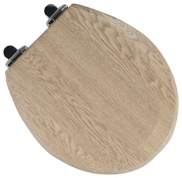 Round Toilet Seat, Premium Molded Wood Seat With QuietClose Hinges Modern Toilet Seats by