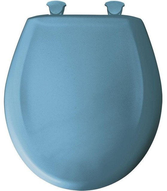 Elongated Toilet Seat, Open Front Less Cover, Sta-Tite Plastic Seat ...