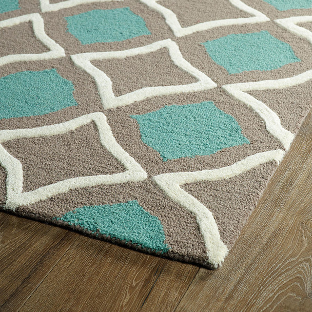 Kaleen Spaces Spa04 82 Geometric Rug Light Brown Mint Ivory 2 X3