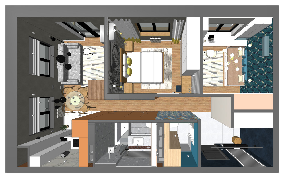 Двухкомнатная евродвушка для семьи с ребенком в ЖК Наследие, г.Астрахань