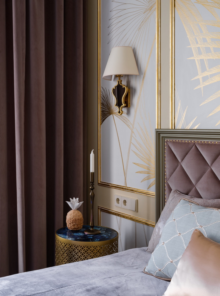 Люкс интерьер спальни в Квартире 160 кв. м. в стиле Неоклассика