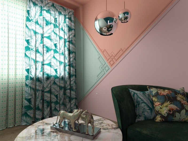 Необычный дизайн гостиной для необычного молодого человека