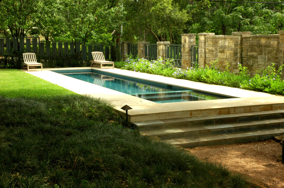 This is an example of a traditional lap pool in Austin.