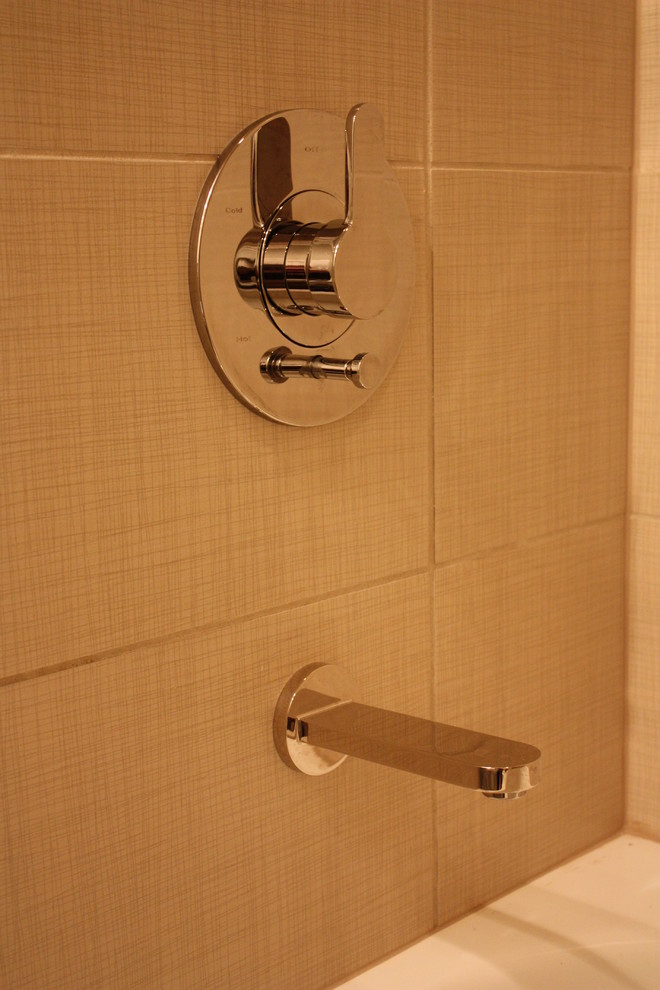 This is an example of a contemporary bathroom in Raleigh.