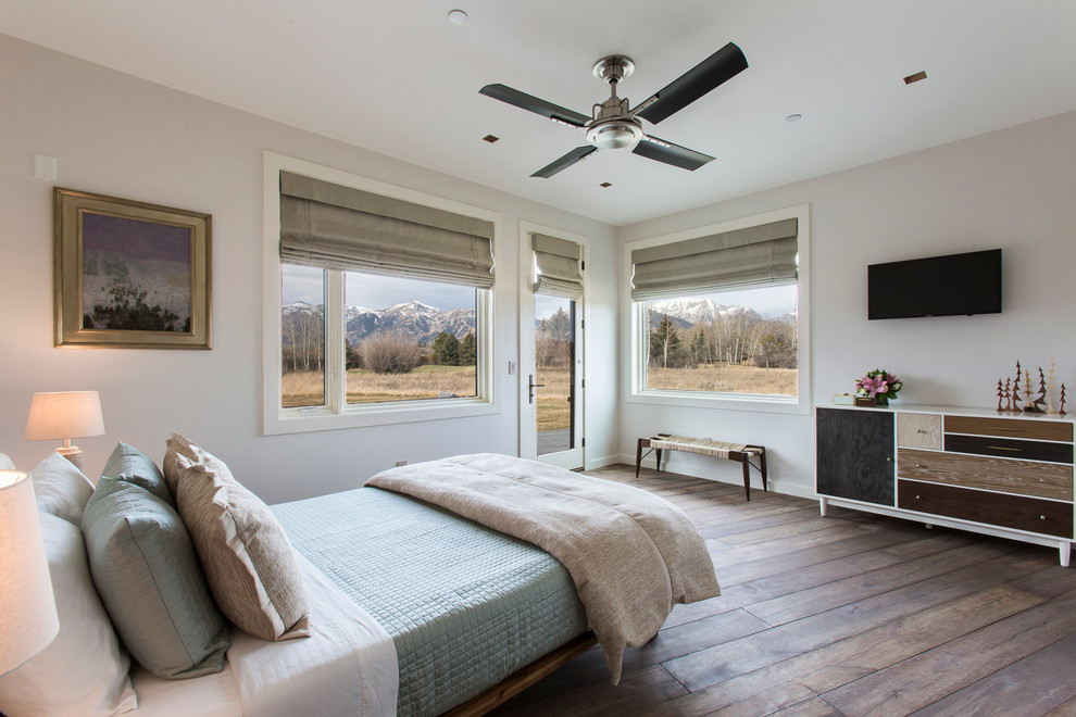 Example of a transitional bedroom design in Jackson