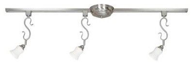 Cordelia Lighting Sabzevar Collection 3-Light Wall Satin Platinum Track Lighting