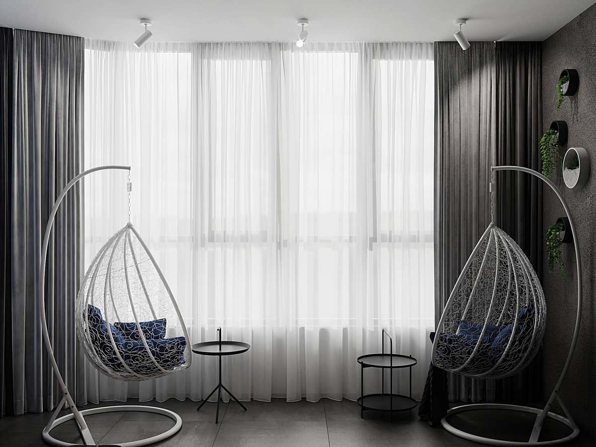 Интерьер квартиры в современном стиле, ЖК «Остров», 90 кв.м.