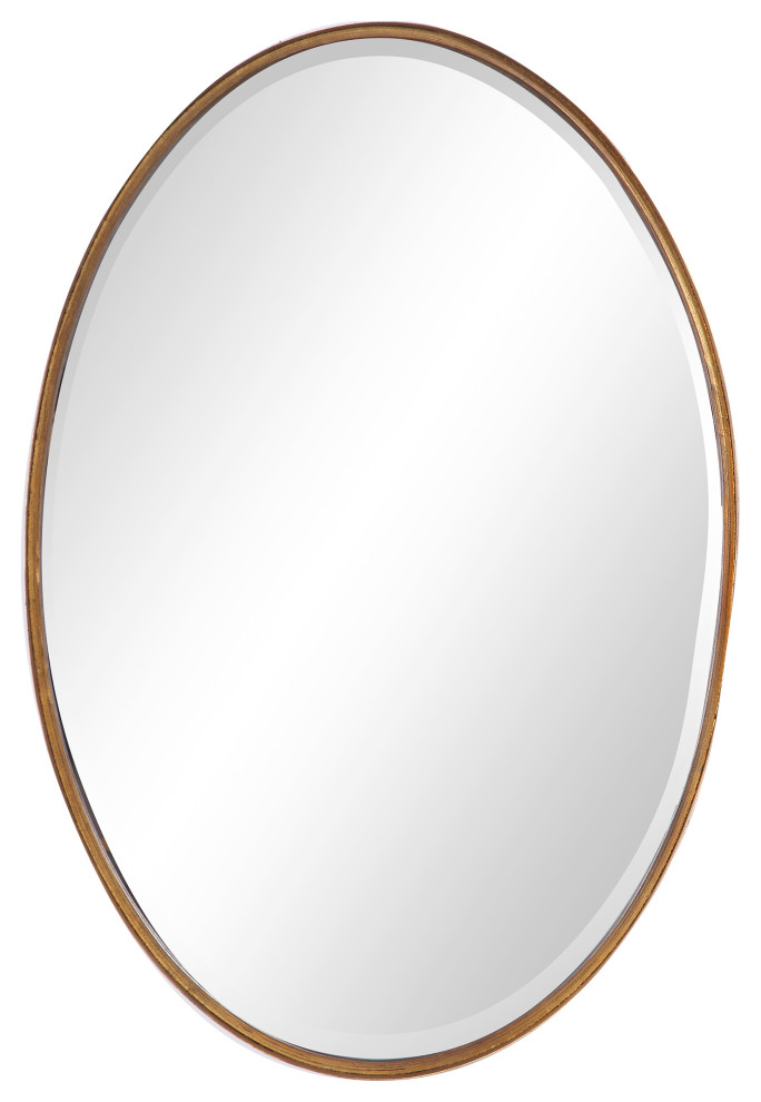 Hand Finished, A Gold Leaf. Mirror Contemporary Bathroom Mirrors