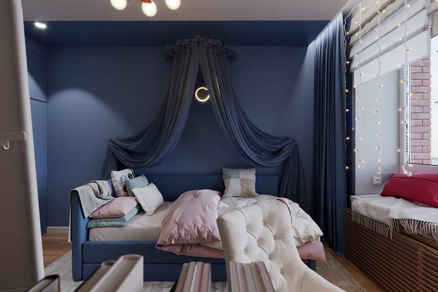 Колоритная квартира для семьи с двумя детьми (девочками)