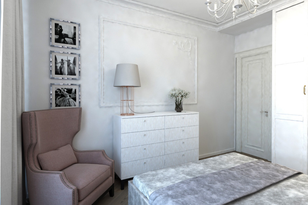 Квартира с голубыми стенами