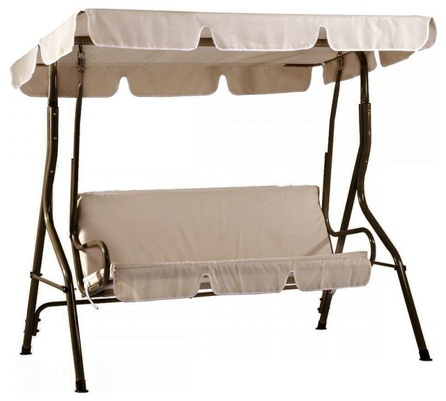Sunlife Patio Swing Canopy Bench Outdoor Garden Yard 3 Person Sunlife Patio Swing Canopy Bench Outdoor Garden Yard 3 Person Cushion Chair Set