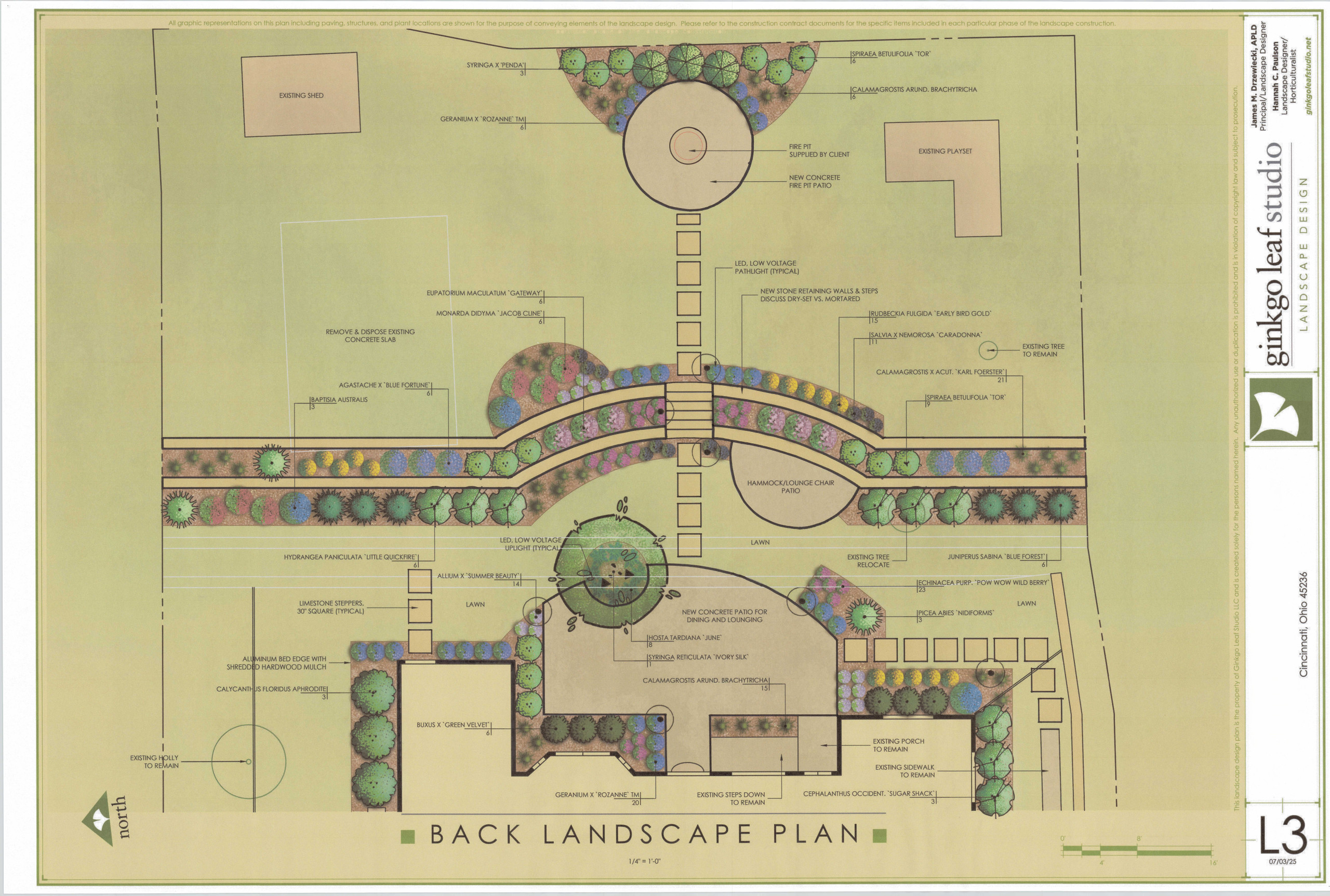 Mid-Century Front + Backyard Landscape - Cincinnati, OH