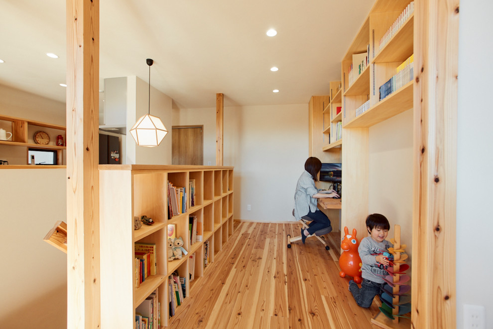 横浜にある北欧スタイルのおしゃれなホームオフィス・書斎の写真