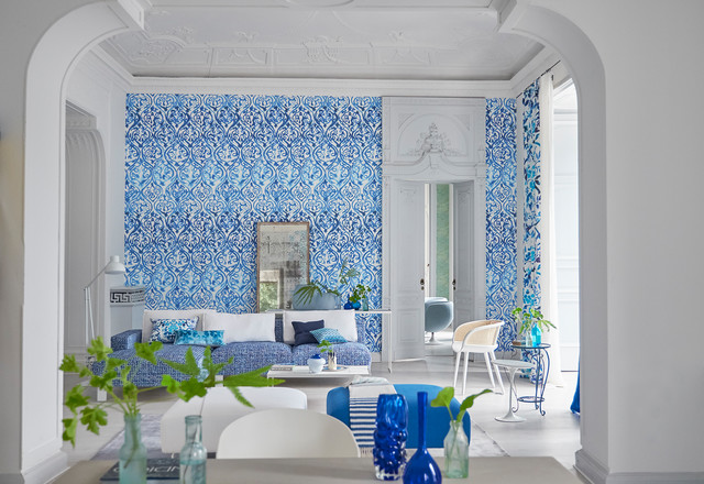 9 espacios decorados con azul donde ponerse a salvo del calor