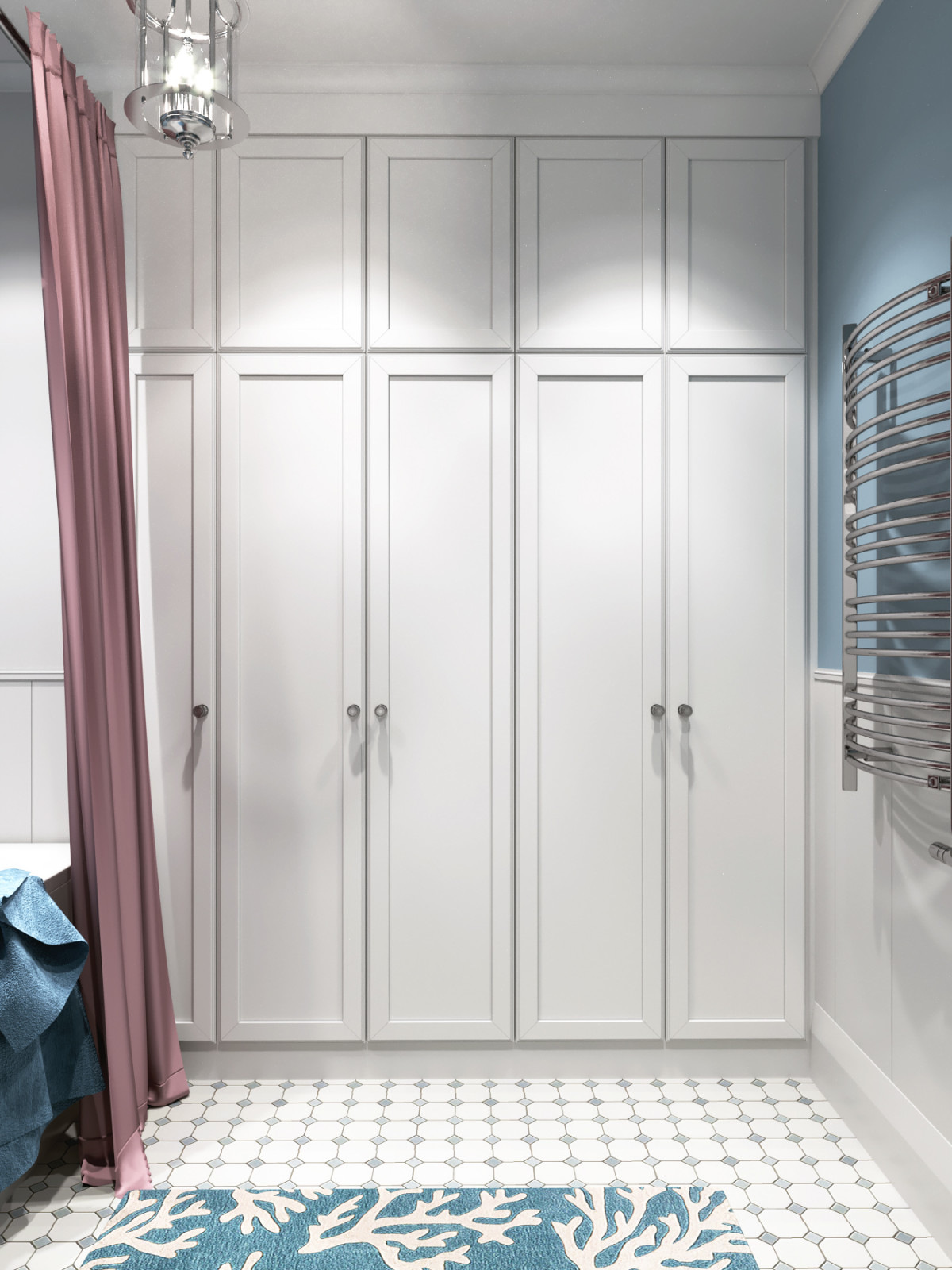 Квартира в голубых тонах в Новой Боровой