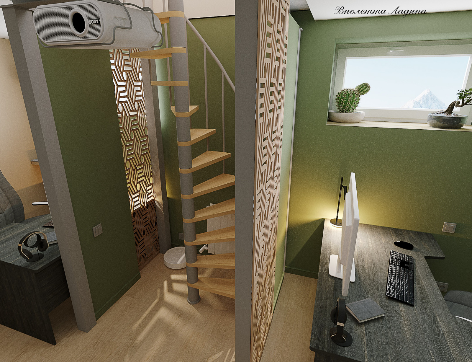 Гостиная в цокольном этаже.