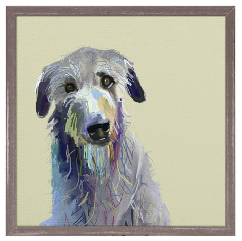 "Best Friend - Wolfhound" Mini Framed Canvas by Cathy Walters