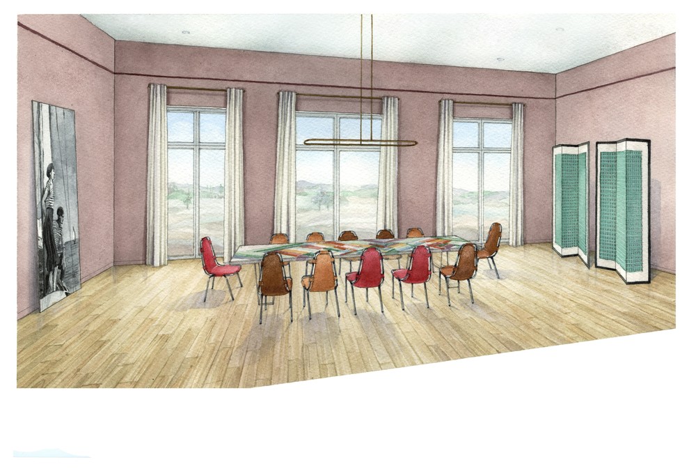 Столовая в пудрово-розовом цвете! Стол- творение Патриссии Уркиолы, стулья - вин