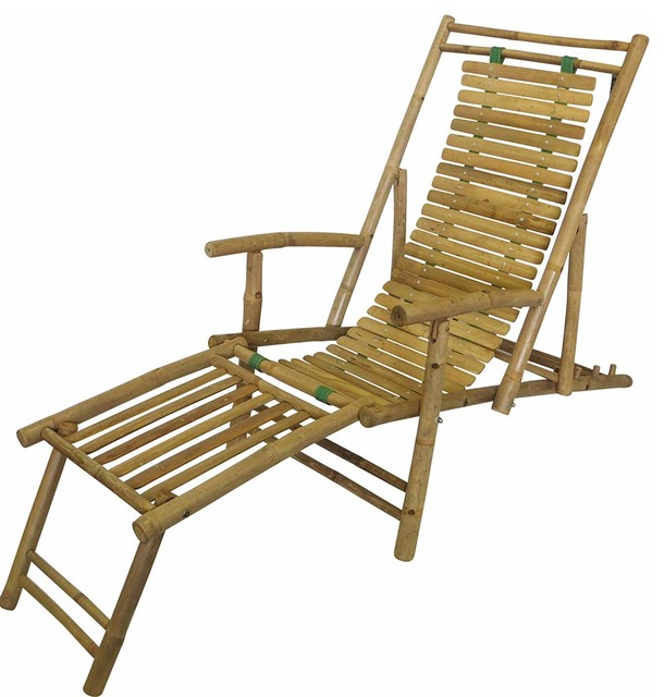 Bamboo Recliner Lounge Chair Asian Outdoor Lounge Chairs By