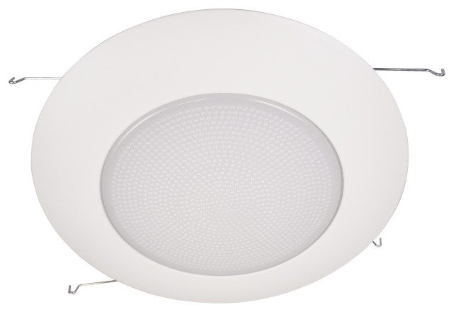 6 White Lexan Flat Albalite Shower Trim With Plastic Trim Ring Albalite Lens Transitional Recessed Shower Lighting By Nicor Lighting Houzz