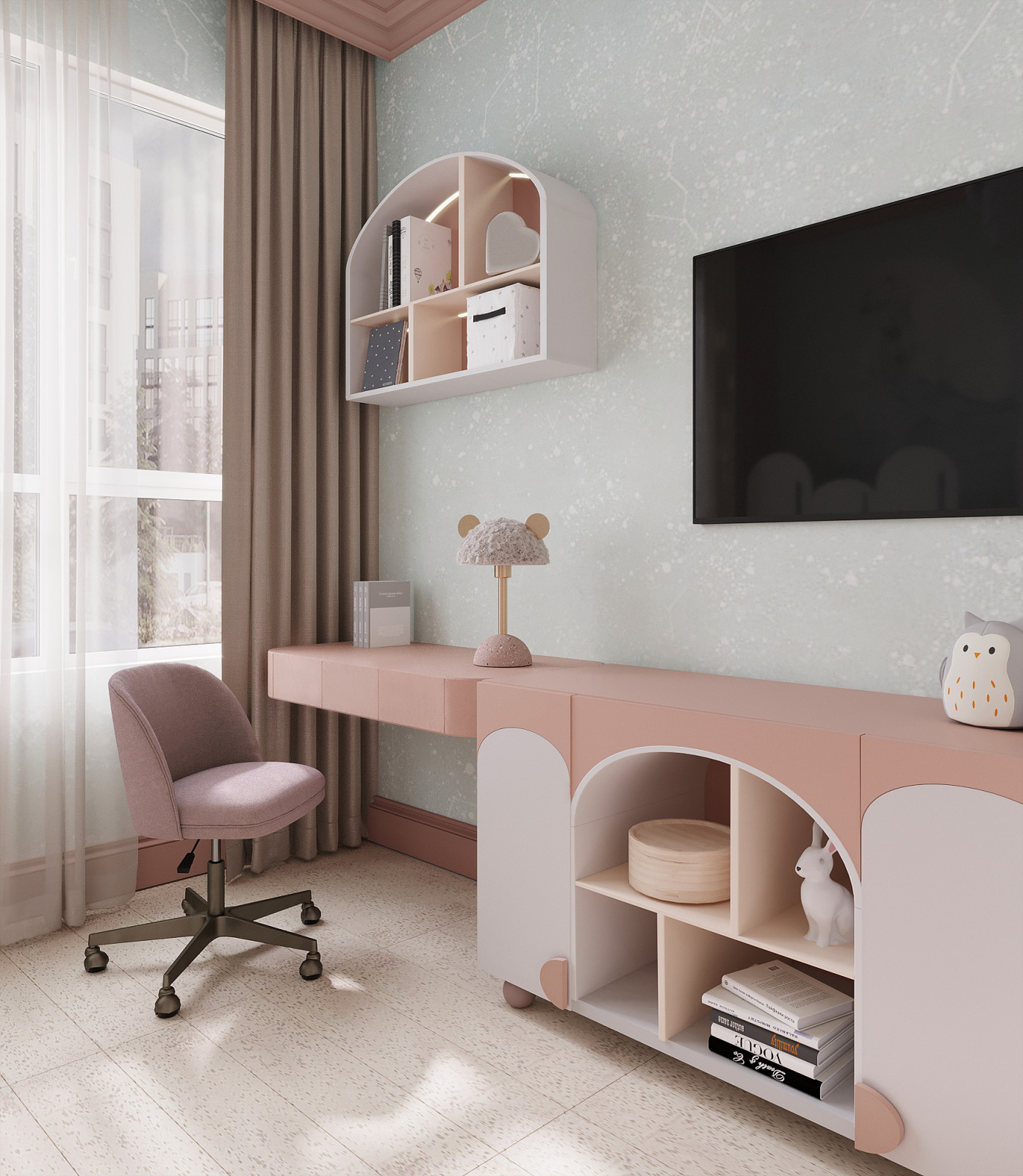 Cute bedroom for a girl