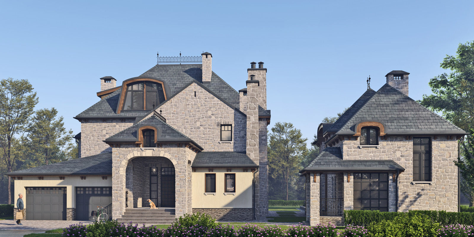 Дом в КП Векшино. Главный фасад.